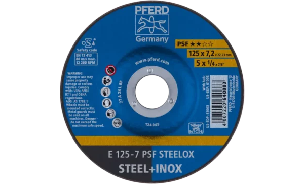 DISQUE EBARBER E 125-7 PSF STEELOX